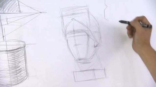 Рисунок гипсовой головы. Линейно-конструктивное построение с поддержкой тональной моделировки смотреть онлайн