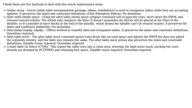 Oracle shrinking / reclaiming free tablespace space (5 Solutions!!) смотреть онлайн