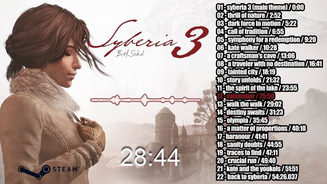 Syberia 3 OST | 2017 | PC - All Soundtrack In One Video