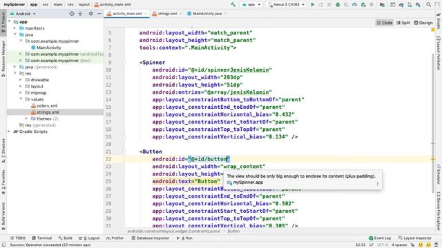 Menggunakan Spinner di Android Studio смотреть онлайн