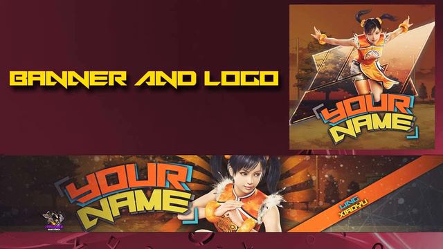 Banner y Logo - Ling Xiaoyu [Tekken] | Template (.PSD) смотреть онлайн