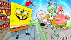 СПАНЧ БОБ ПРОТИВ ДРУЗЕЙ! КТО ОСТАНЕТСЯ В ЖИВЫХ? ОПАСНАЯ ДОРОГА СМЕРТИ В Garry`s Mod