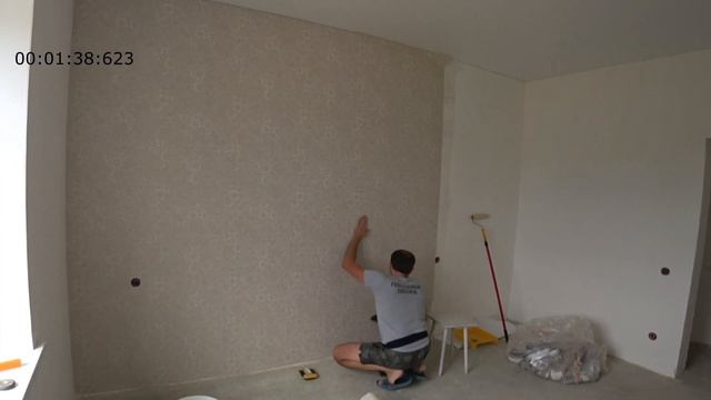 Сколько можно приклеить обоев за 30 мин?! смотреть онлайн