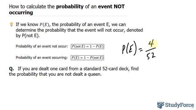 ? How to calculate the probability of an event NOT occurring смотреть онлайн