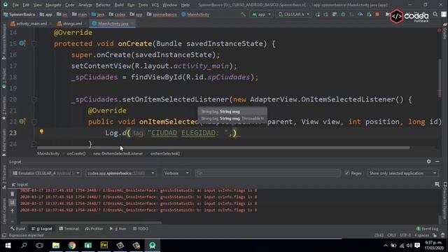 Curso Android desde cero #16 Spinner Cómo usar Spinner en Android Studio смотреть онлайн