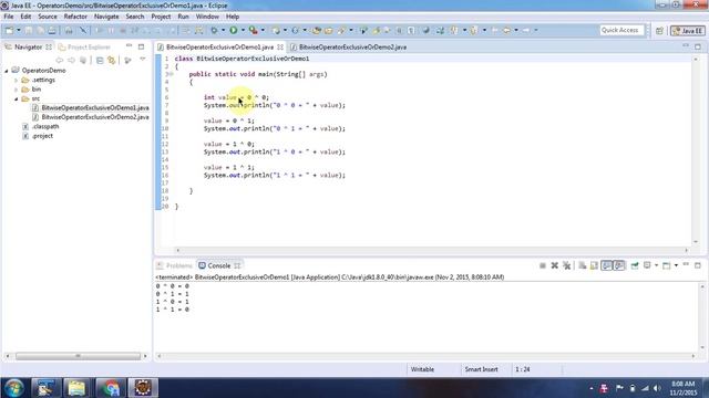 Java bitwise Exclusive-OR Operator | Java Tutorial смотреть онлайн