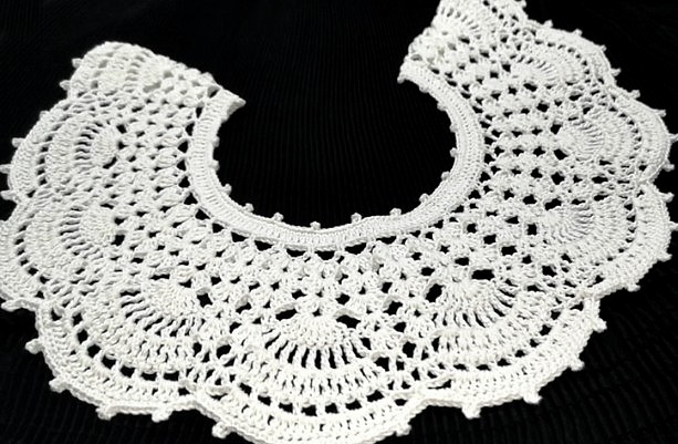 Вязание крючком: Вязаный ажурный воротничок для школьницы, воротничок крючком к 1 сентября смотреть онлайн