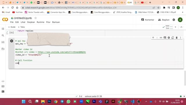 Crawling data komentar youtube dengan google collab menggunakan bahasa pemrograman python смотреть онлайн