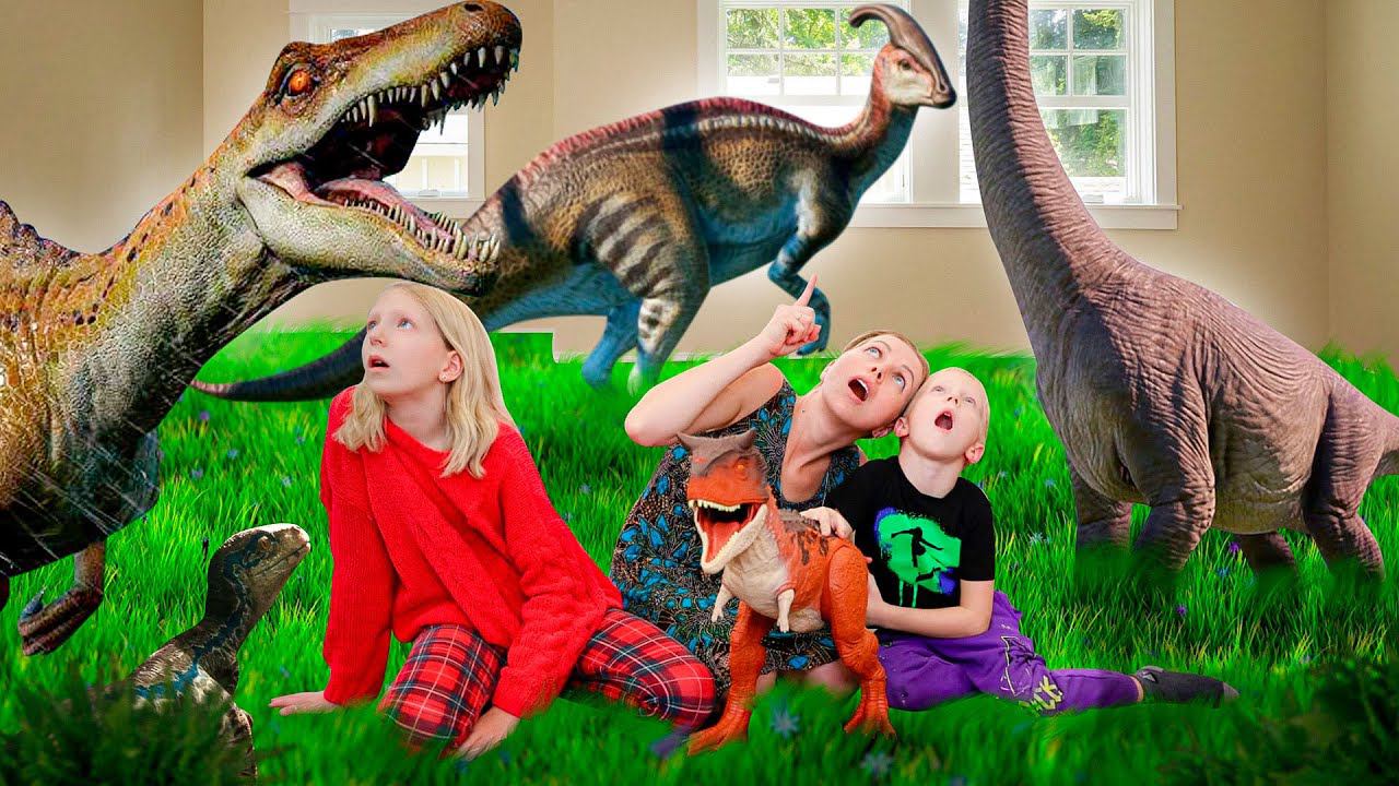 МИР ЮРСКОГО ПЕРИОДА У НАС ДОМА!!! что мы делаем 24 часа дома.. смотреть онлайн