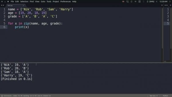 zip function in Python