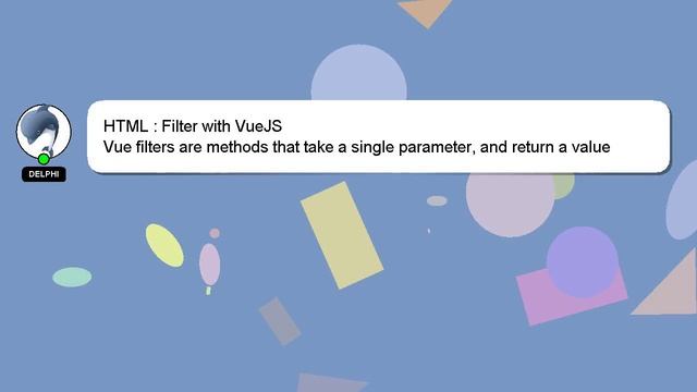 HTML : Filter with VueJS смотреть онлайн