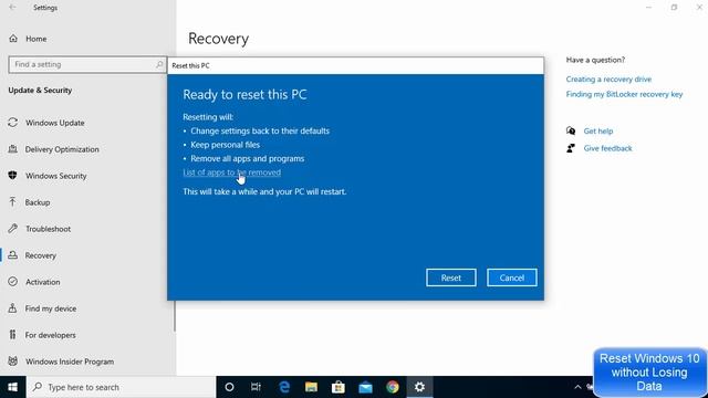 How to Reset Windows 10 without Losing Data смотреть онлайн