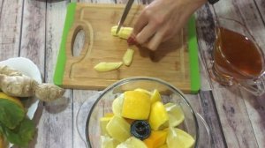 Имбирь с лимоном и мёдом, рецепт для повышения иммунитета(лимон, мед, имбирь и тыква).