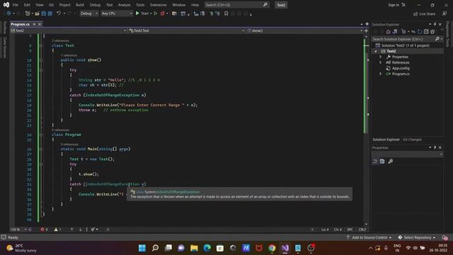 How to rethrow exception in C# смотреть онлайн
