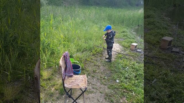 Летняя рыбалка с внуком в Абатске . смотреть онлайн