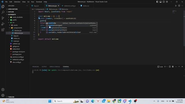 Learn the basics of useState | Create a website with React.js and Vite pt.5 смотреть онлайн