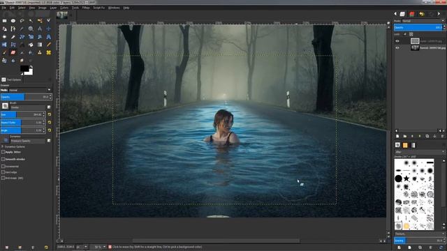 Speed Art - Swimming in a Road (GIMP) смотреть онлайн