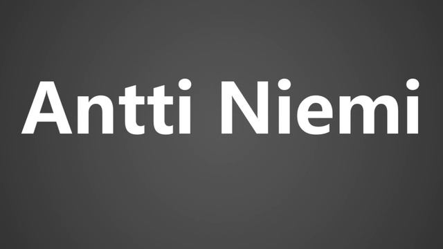 How To Pronounce Antti Niemi смотреть онлайн
