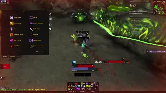 Demonology Warlock Artifact Weapon acquisition | Quest | World of Warcraft Patch 7.2.5 смотреть онлайн