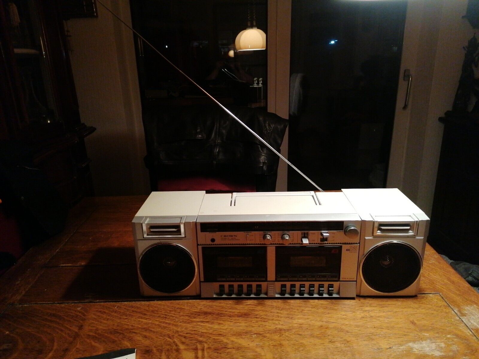 Crown CSC-165L Twin Deck Cassette Tape Player Radio -ЯПОНИЯ