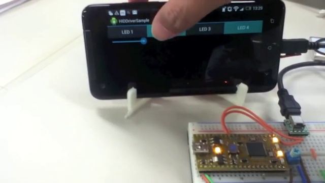 Android drives custom USB HID device