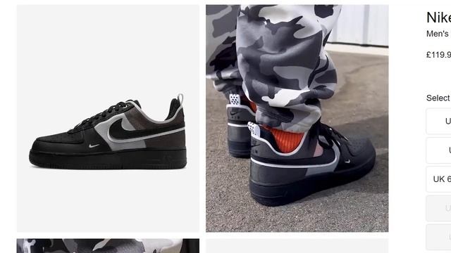 Nike Air Force 1 React Sneakers смотреть онлайн