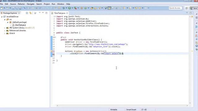 JUnit Selenium Webdriver Tutorial 19 (Action Builder) | QAShahin смотреть онлайн