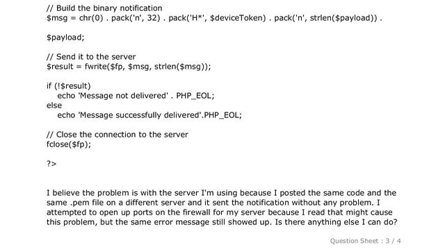 iOS : Unable to connect to ssl://gateway.sandbox.push.apple.com:2195 (Connection refused) смотреть онлайн