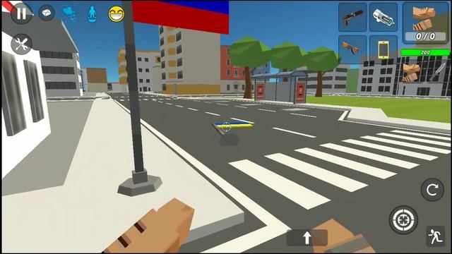 игра Simple Sandbox 2! выбросил флаг Украины, и поставил флаг России! смотреть онлайн