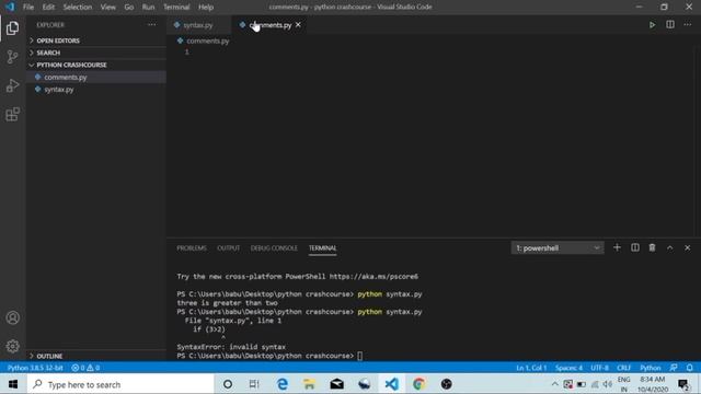 #1 Python Tutorial for Beginners | Syntax and Comments смотреть онлайн
