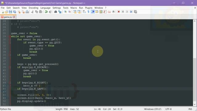 #Pygame Урок 3.7 Движение влево смотреть онлайн