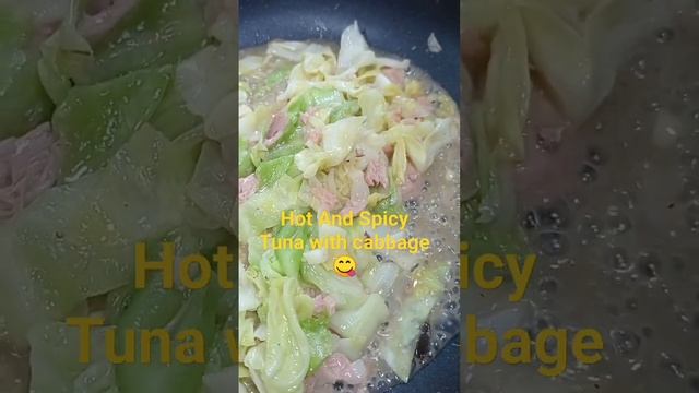 YUMMY ULAM! #ulam #tuna #ginisangrepolyo #tunawithcabbage #shortvideo #viral #pinoyfood #short