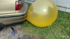 Эксперимент с надувным шариком!!!  Машина надувает шарик!!!