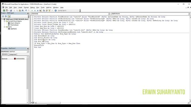 MEMBUAT TOMBOL MINIMIZE, MAXIMIZE, DAN RESIZE USERFORM | EXCEL & VBA TUTORIAL смотреть онлайн