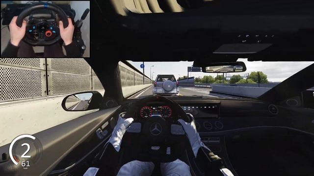 Mercedes Brabus 800 E63S driving Through Traffic - Assetto Corsa (Logitech G29) Gameplay смотреть онлайн