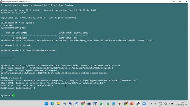 Oracle Database Pluggable Refresh смотреть онлайн
