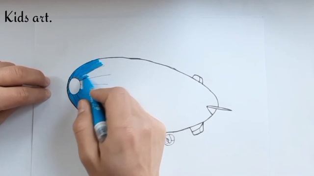 Let's learn to draw an airship |Учимся рисовать дирижабль |Drijabl rasmini chizish o`rganamiz смотреть онлайн