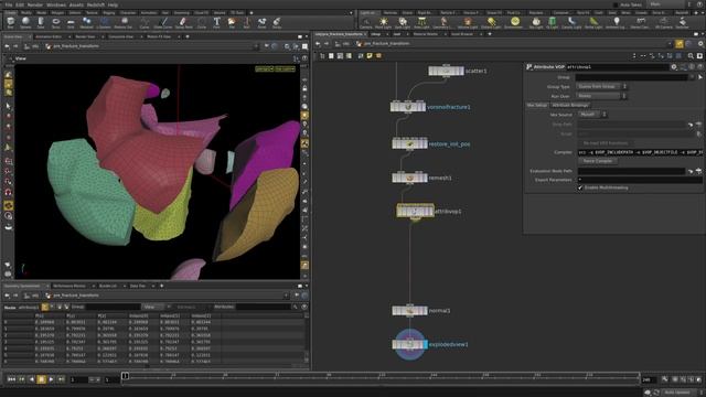 Pre fracture transform in Houdini смотреть онлайн