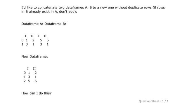 Pandas : Pandas/Python: How to concatenate two dataframes without duplicates? смотреть онлайн