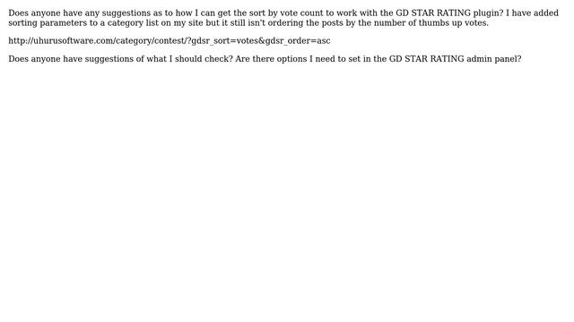 Wordpress: sort by vote with GD STAR RATING plugin смотреть онлайн