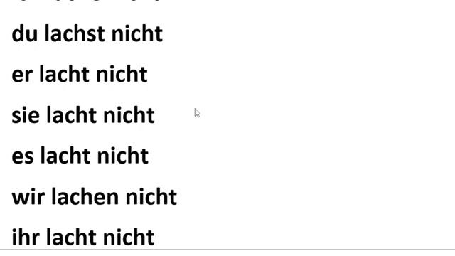 Немецкий язык для начинающих. 23 урок. Спряжение глагола смеяться в отрицательной форме смотреть онлайн