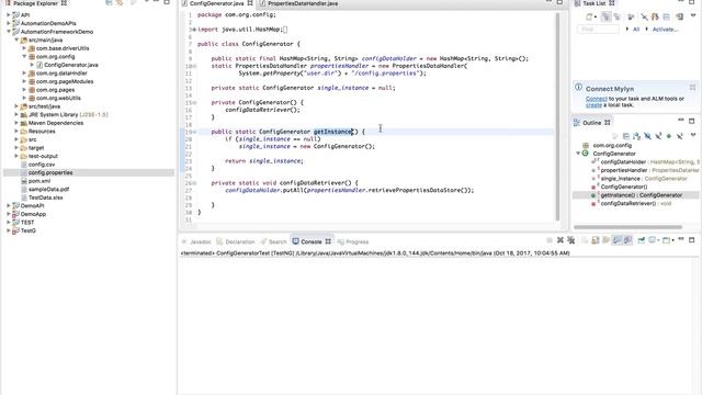 selenium framework using java from scratch - Config Generator Module смотреть онлайн