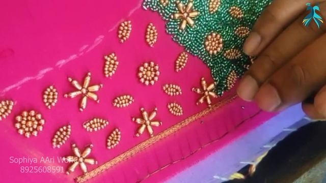 Short hand flower thread,beads work || Sophiya Aari Work in Virudhunagar || Madurai #aariwork смотреть онлайн