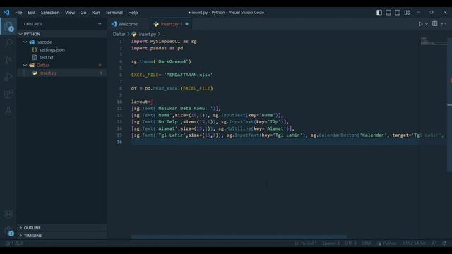 Membuat Aplikasi Sederhana Dengan Python | Insert Data To Excel Using Python | Tutorial Python смотреть онлайн