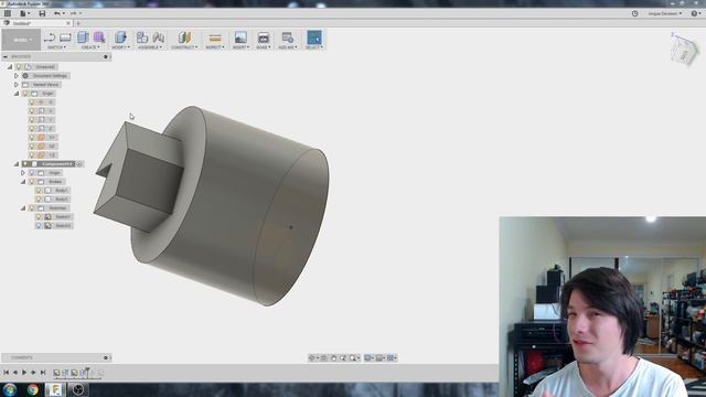 Extruding in Fusion 360 - CAD For Newbies Tutorial смотреть онлайн