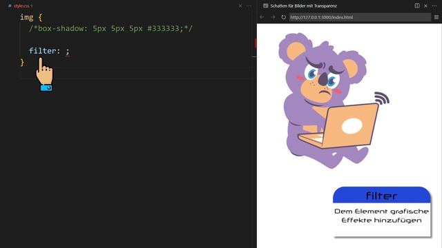Schatten für Bilder mit Transparenz (z.B. PNG oder WEBP) mit CSS - Deutsches CSS Tutorial смотреть онлайн