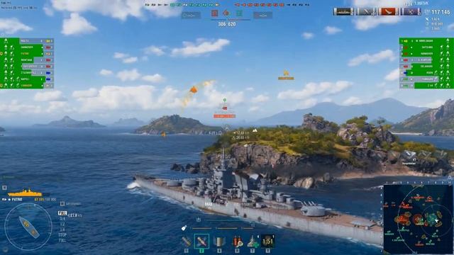 Линкор PATRIE 264К Урона! Мир кораблей World of Warships смотреть онлайн