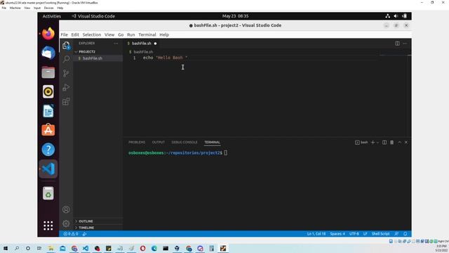 How to run / execute bash script in VScode смотреть онлайн