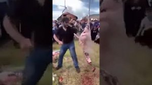 разделка барана на время по КАРАЧАЕВСКИ???. Рекорд!butchering a ram for a time, record!
