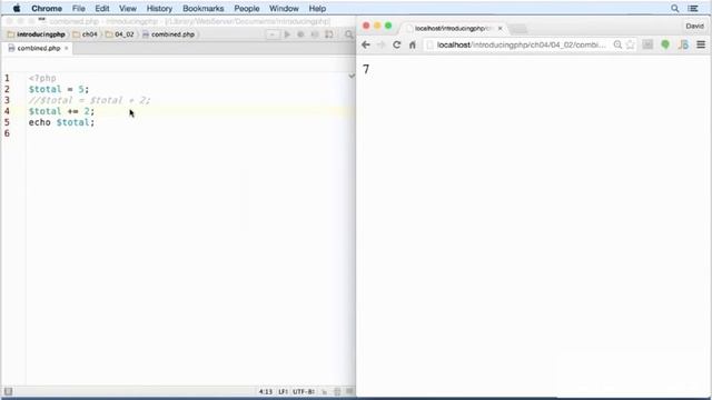 Reassigning the result of a calculation to the same variable смотреть онлайн